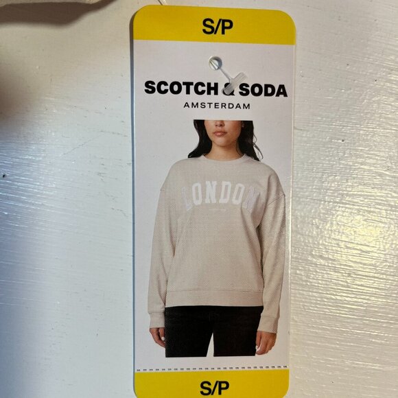 Scotch & Soda Women's French Terry “City” LONDON Crewneck Sweater - Size Small - Picture 5 of 5
